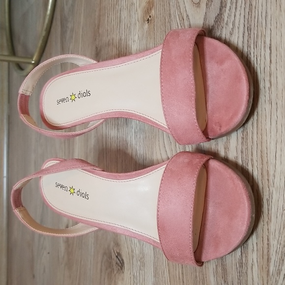 Seven Diols Womens Pink Slingback Open Toe Heel Sandals Size 8.5 Medium - Picture 3 of 10